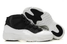  Cheap Womens Nike Air Jordan 11 Black White Shoes
