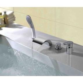 Chrome plated Ceramic Valve Waterfall Bathtub Faucet--Faucetsdeal.com