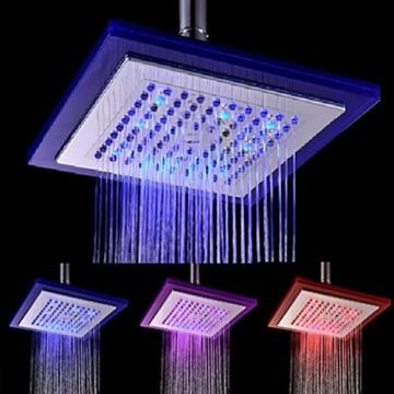 Contemporary Electroplate 7-color LED Shower Head--Faucetsmall.com