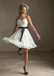  Ivory Strapless Pleated Ruffled Fitted Dresses At www.promgowndiscount.com
