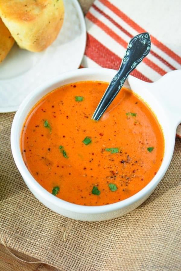 Creamy Tomato Soup Recipe -ChefDeHome.com