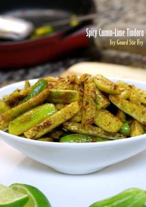 Spicy Crispy Cumin-Lime Tindora Recipe -ChefDeHome.com
