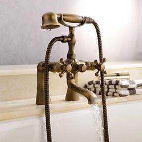 Centerset Antique Brass Tub Faucet--FaucetSuperDeal.com