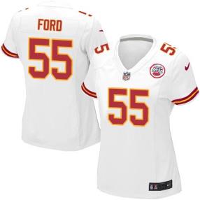 Women's Kansas City Chiefs Nike NFL Limited Dee Ford White #55 Jerseys Road