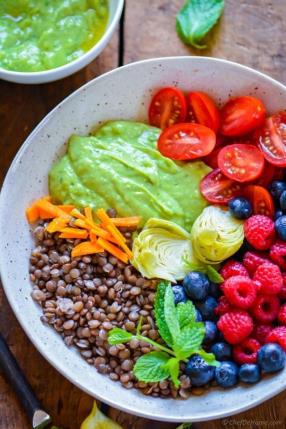 Healthy Summer Glow Lentil Salad Recipe - ChefDeHome.com