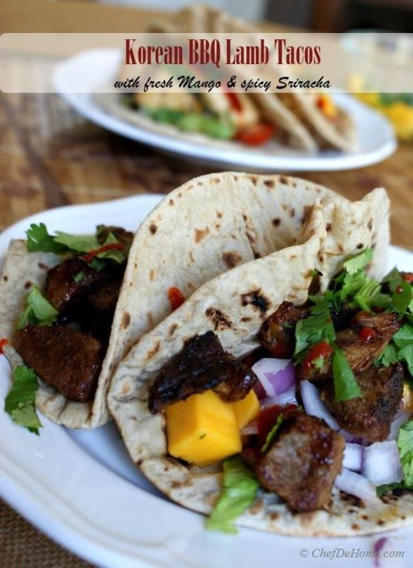 #Korean #BBQ #Lamb #Tacos - A mouth-watering experience for bbq and taco lovers. 
