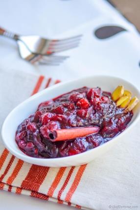Cranberry Chutney with Ginger Recipe -ChefDeHome.com