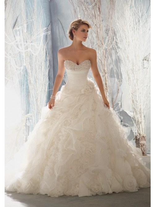 New Ruffle Skirt Wedding Dress For Brides
