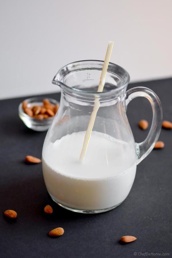 DIY - How to make Almond Milk - Vegan Coffee Creamer Recipe - ChefDeHome.com