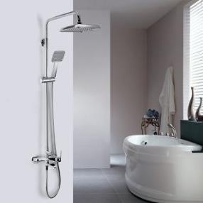 Chrome Finish A Grade ABS Wall-mount Shower Faucet--Faucetsdeal.com