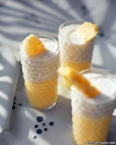 Pina Colada for kids, just omit the rum or any alcohol and kids will love the sweet taste.