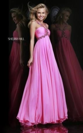 Comfy Fitted Pink Sherri Hill Prom Gown 11072 Hot 2015  At www.darlingpromgown.com