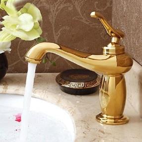 Antique Titanium Finish Brass One Hole Single Handle Sink Faucet At FaucetsDeal.com
