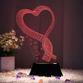 Creative 3D Colorful LED Stereo And Sitting Room Bedroom Atmosphere Novelty Light