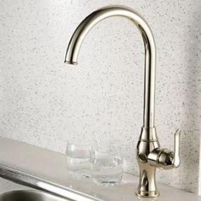 Antique Style Ti-PVD Finish Centerset Brass Kitchen Faucet--FaucetSuperDeal.com