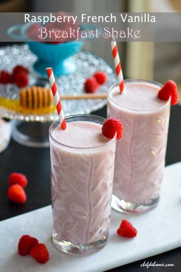 Raspberry French Vanilla Carnation Breakfast Shake Recipe - ChefDeHome.com