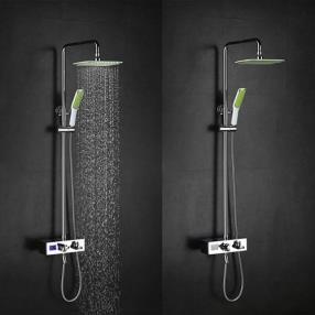 High Quality Brass Chrome 38  Thermostatic Smart Digital Display Water Flow Generate Electricity Shower Faucets--Faucetsdeal.com