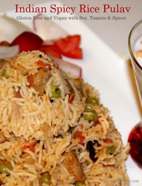 Soy Rice Pulav (or Pilaf) is north Indian Staple dish. 