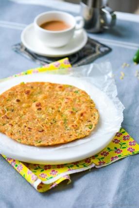 Leftover Lentils Breakfast Flat Bread - Indian Daal Parantha Recipe - ChefDeHome.com