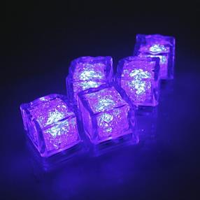 Diamond Ice Cube Shaped Purple LED Novelty Light