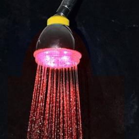Chrome Finish 3 Colors Temperature-controlled LED Shower Head--Faucetsmall.com