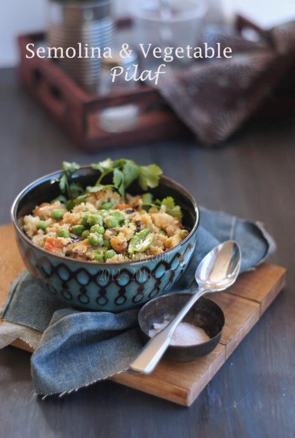 Semolina and Vegetables pilaf from ecurry