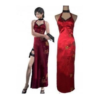 Resident Evil 4 Ada Wong Red Cosplay Costume--CosplayDeal.com