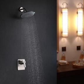 Contemporary Nickel Brushed Rain Shower Faucet--Faucetsdeal.com