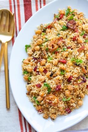 Moroccan Couscous Tfaya with Chickpeas and Cranberries Recipe - ChefDeHome.com