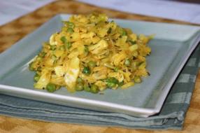 A healthy vegetarian dish, Cabbage (Pata Gobi) Matar (Peas) Sabzi is a yummy and easy to make recipe. You will like its sweet and tangy flavor. 