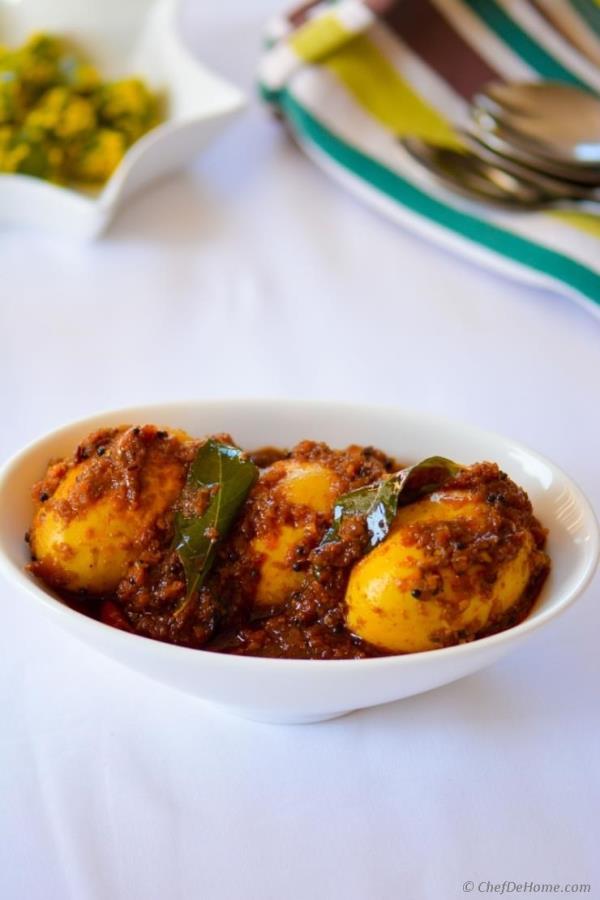 Andhra-Style Spicy Egg Curry Recipe -ChefDeHome.com