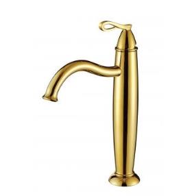 Ti-PVD Finish Modern Hot and Cold Brass Bathroom Sink Faucet--Faucetsmall.com