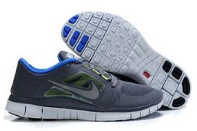 Mens Nike Free Run 3 Dark GreyReflective Silver-Volt-Royal Shoes 