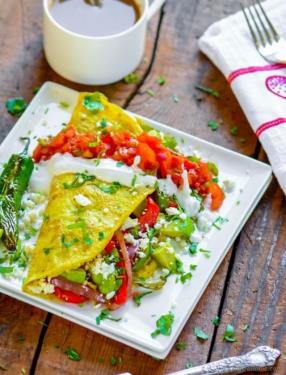 Chicken Fajita Omelette Recipe -ChefDeHome.com