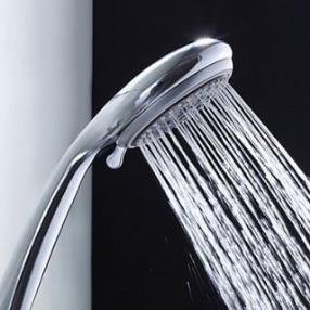 Three Function Round Handheld Shower Head At FaucetsDeal.com