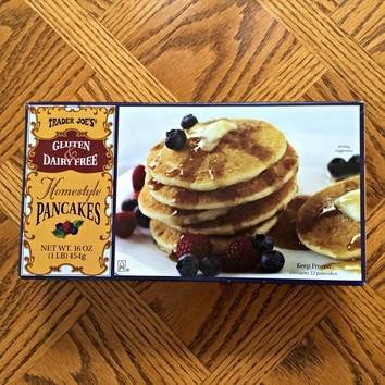 This morning I ate these wonderful Trader Joe's Gluten and Dairy Free Homestyle Pancakes They were so delicious healthy and filling