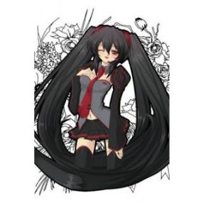 Vocaloid Zatsune Miku Long Black Cosplay Wig--CosplayDeal.com