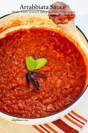 Arrabbiata Sauce - Spicy Italian Pasta Sauce - Rao's Arrabbiata Copycat Recipe -ChefDeHome.com