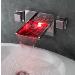 Wall Mount Color Changing LED Waterfall Bathroom Sink Faucet--Faucetsmall.com