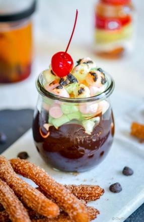Mexican Chocolate S'mores with Churros Recipe - ChefDeHome.com