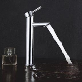 Contemporary One Hole Single Handle Vessel Rotatable Bathroom Sink Faucets--Faucetsmall.com