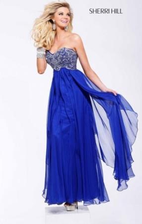  2015 Sherri Hill 3802 Beaded Empire Waist Prom Dress Online Sale Roya