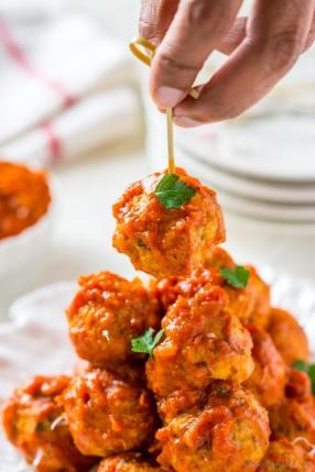 Baked Italian Turkey Meatballs Recipe -ChefDeHome.com