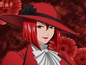 Black Butler Kuroshitsuji Angelina Red Lolita Cosplay Costume