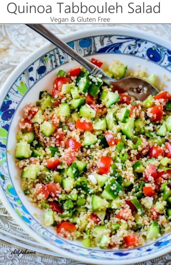 Quinoa Tabbouleh Salad Recipe -ChefDeHome.com