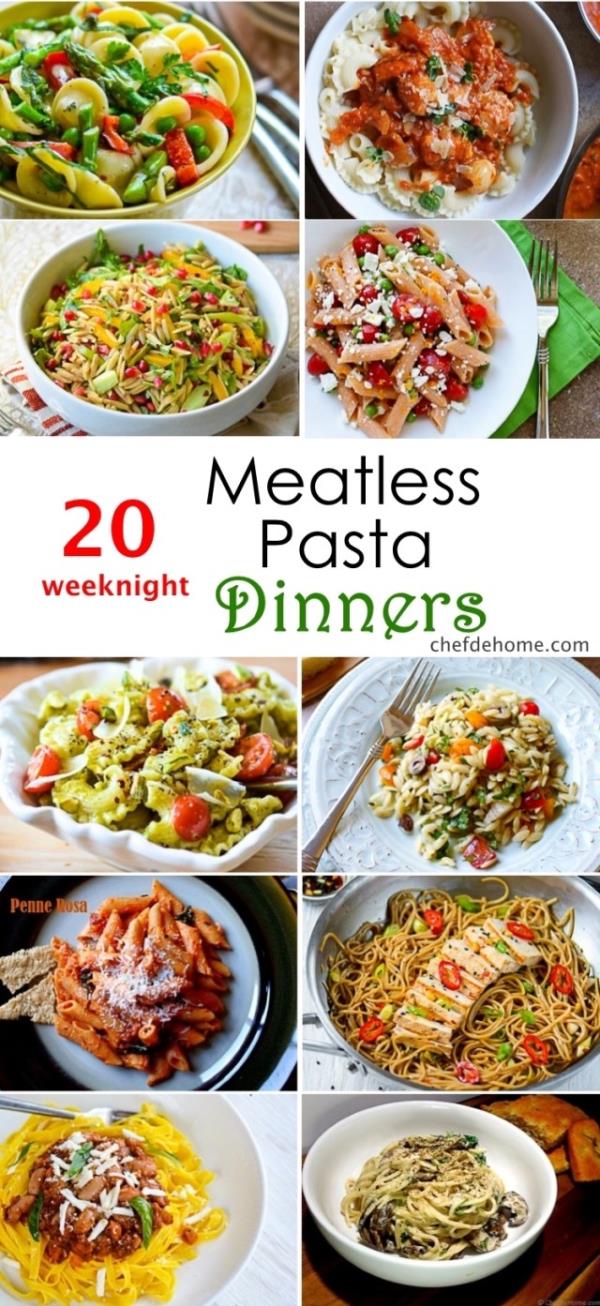 20 Weeknight Meatless Pasta Dinner Ideas Meals - ChefDeHome.com