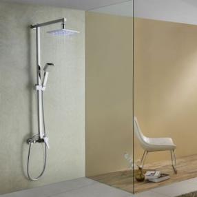 Color Changing LED Shower Faucet with 8 inch Shower Head At FaucetsDeal.com