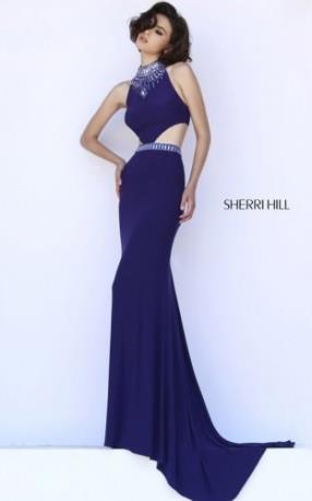  Open-Back Sexy Prom Dress Halter 2015Sherri Hill 32064