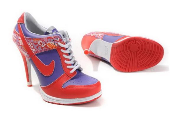 Female Nike Dunk Heels Low Women Shoes Red Purple 41167