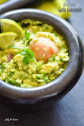 Zesty Garlic Guacamole Dip Recipe - ChefDeHome.com